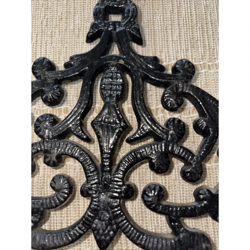Iron Table Trivet‎ with Handle VTG
